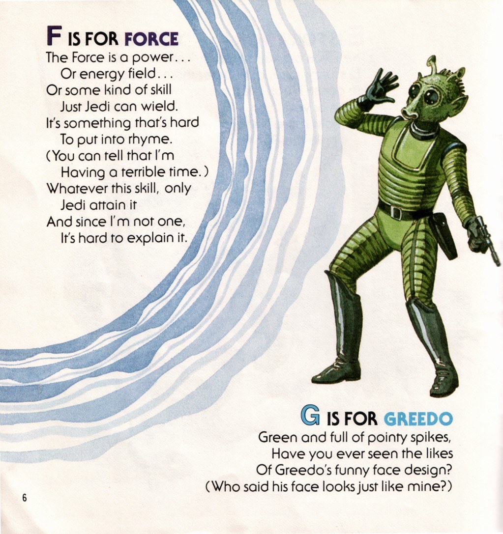 Star Wars alphabet book page