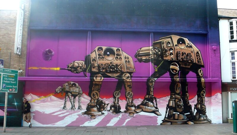 Star Wars AT-AT mural