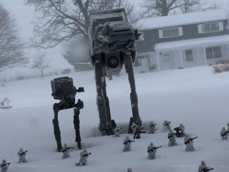 Star Wars AT-ATs in snow