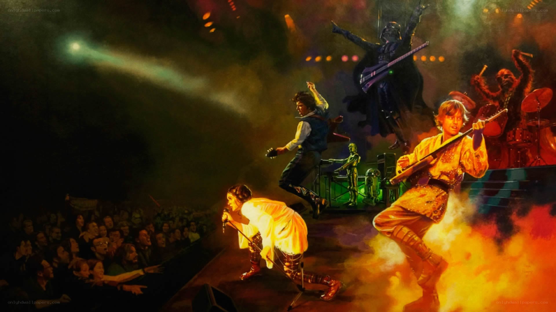 Star Wars band on stage