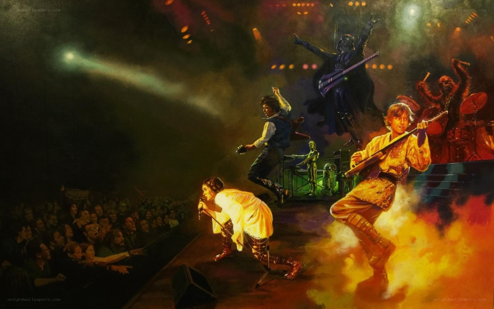 Star Wars band on stage
