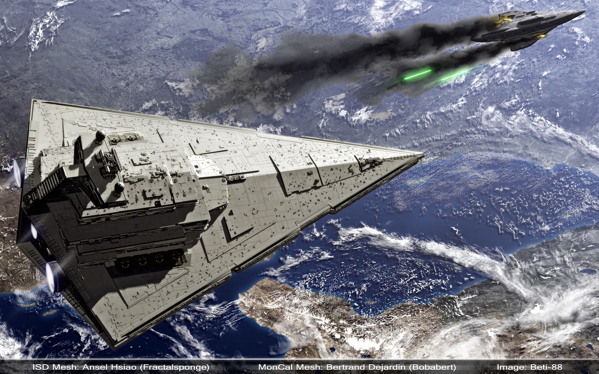 Star Wars battle scene