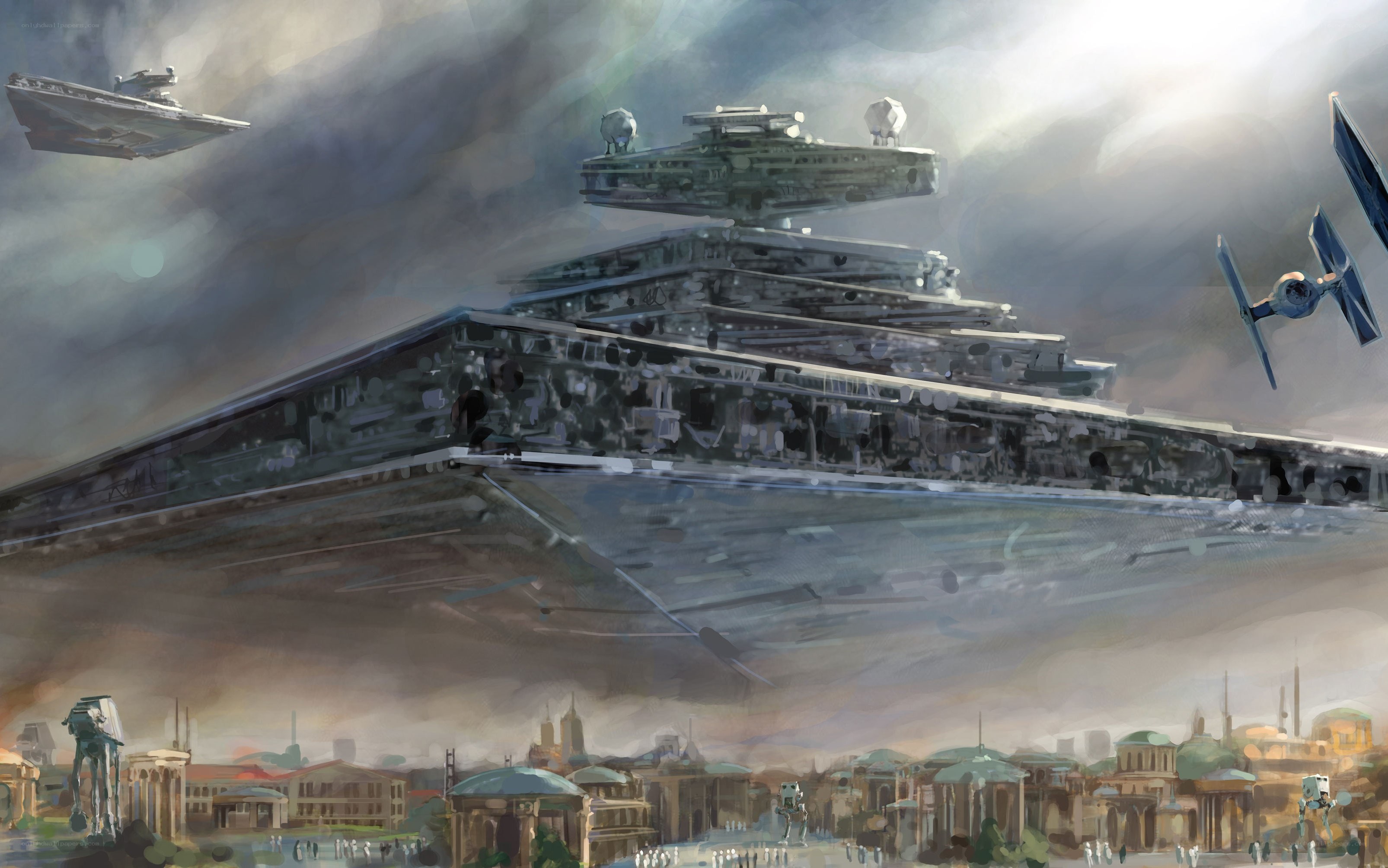 Star Wars battle scene