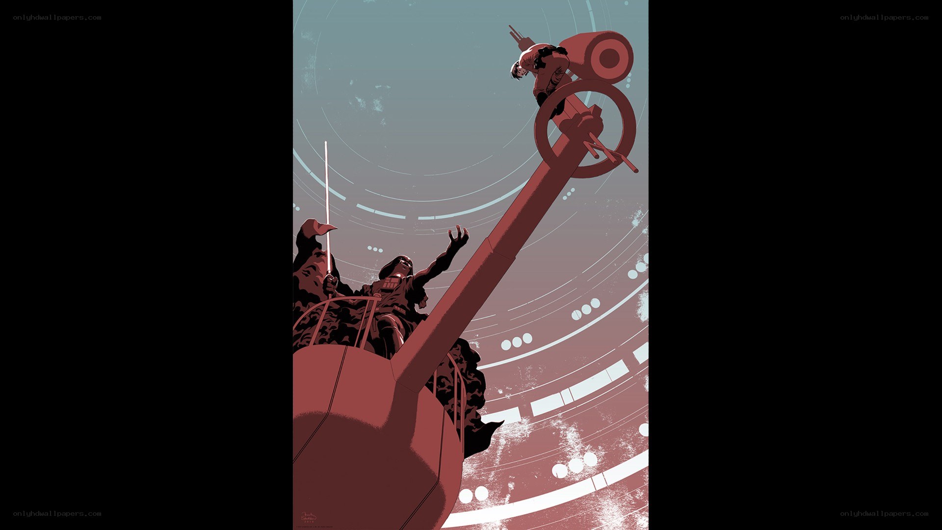 Star Wars battle scene