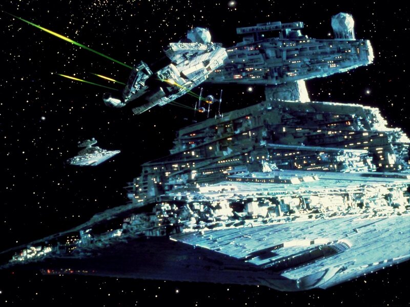 Star Wars Battle Scene — Black, Dramatic, Night