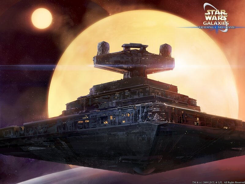 Star Wars battleship in space