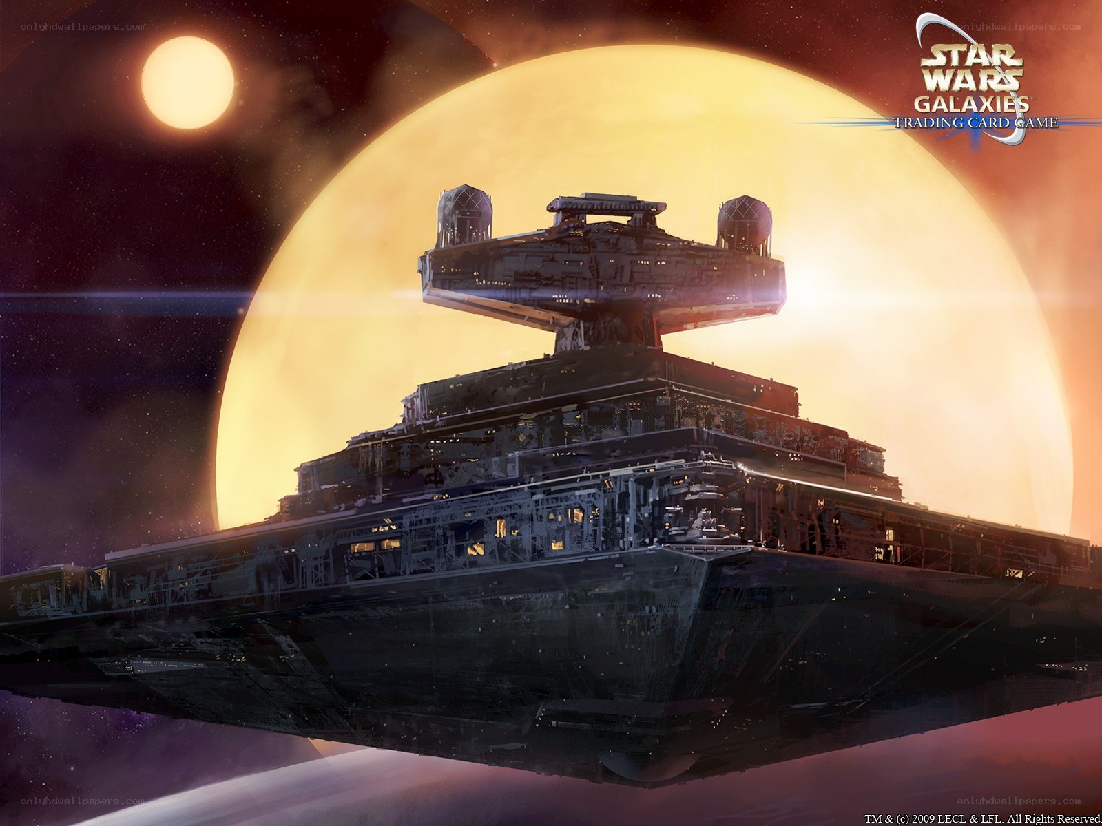 Star Wars battleship in space