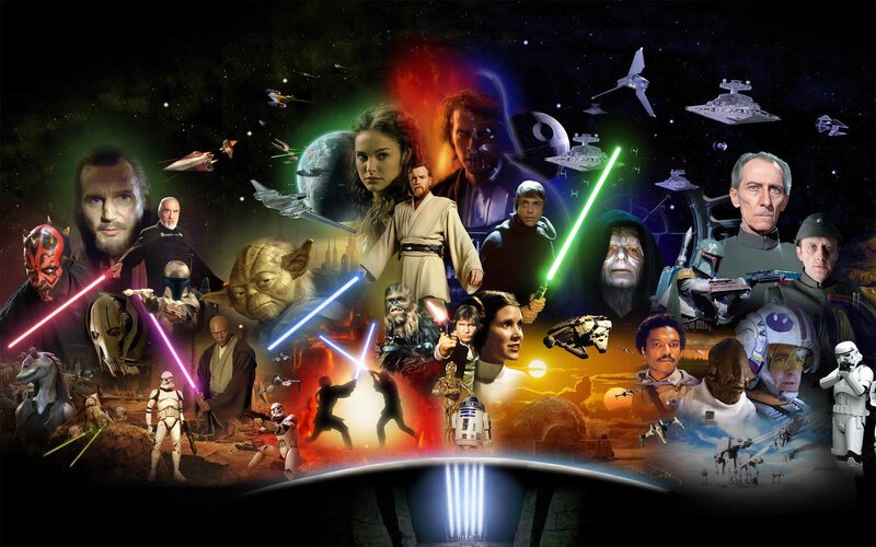 Star Wars character collage