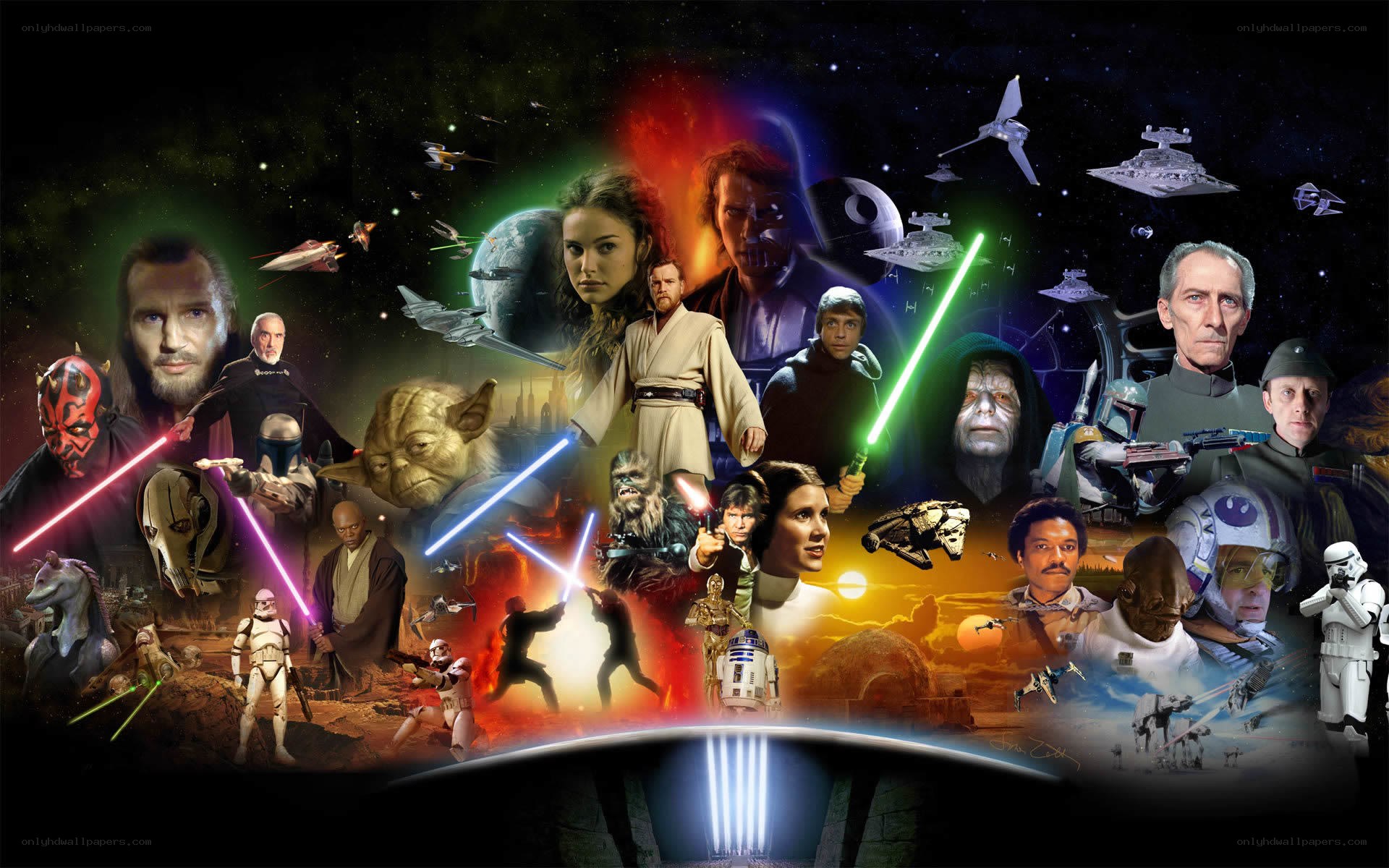 Star Wars character collage