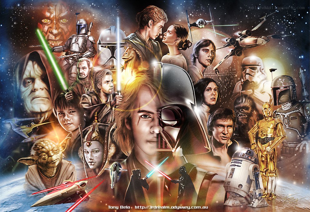 Star Wars character collage
