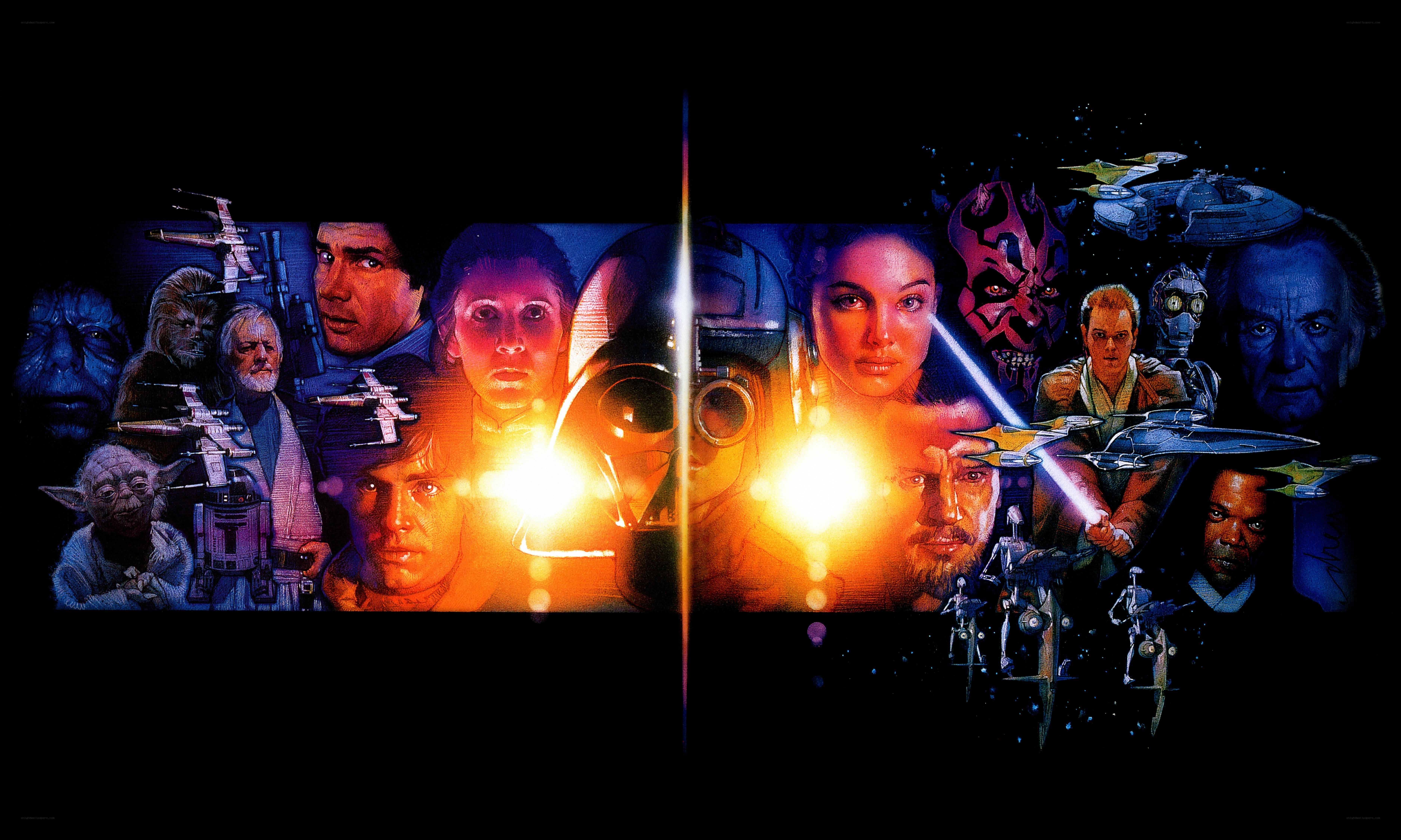 Star Wars character collage