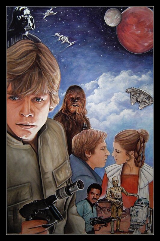 Star Wars character collage