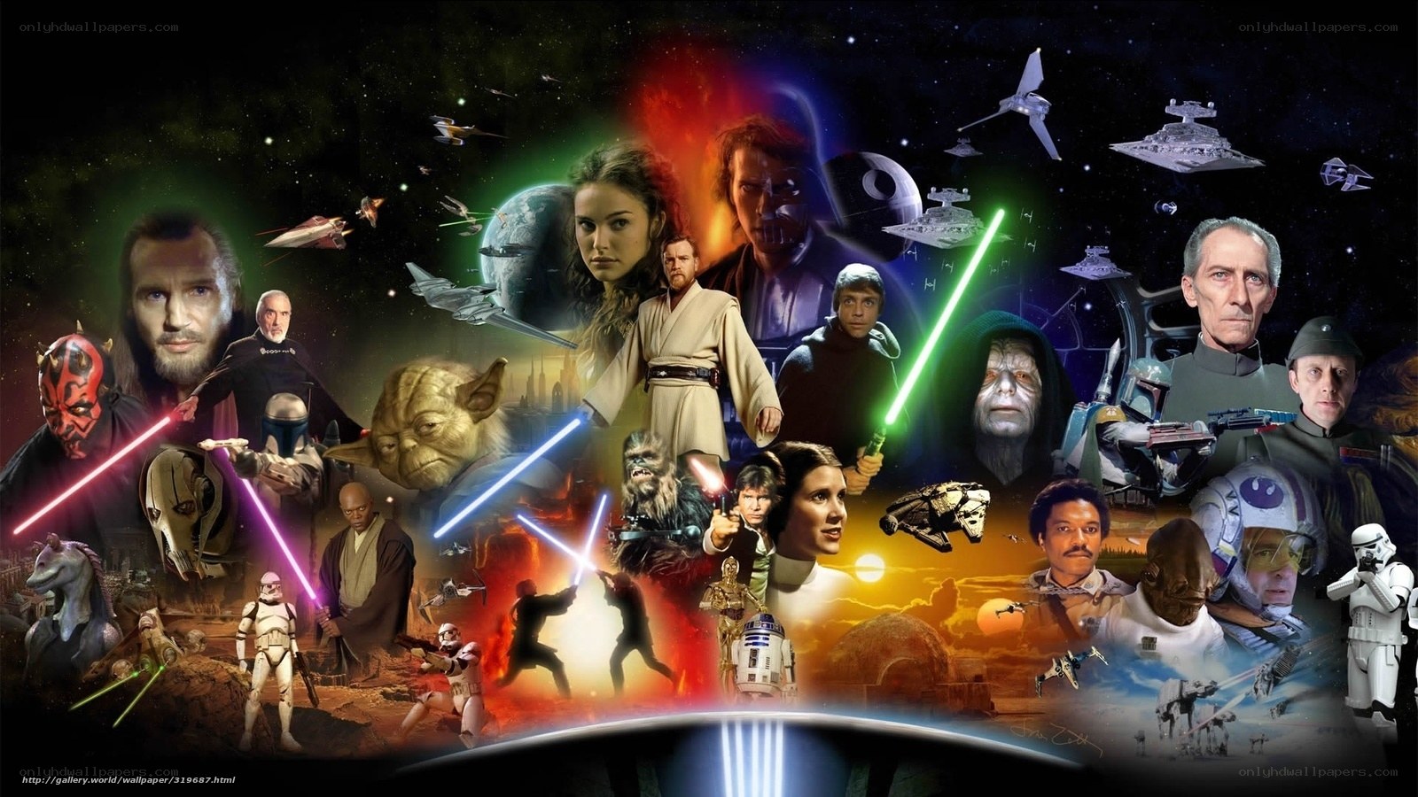 Star Wars character collage