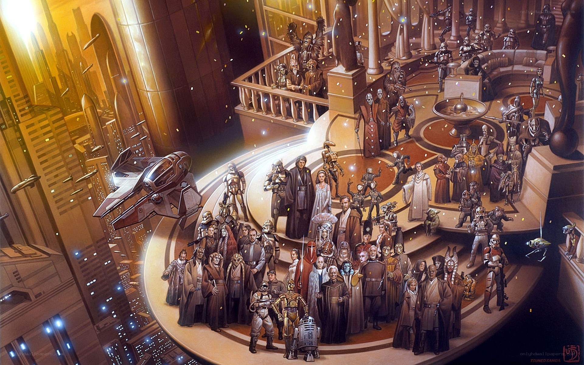 Star Wars character gathering