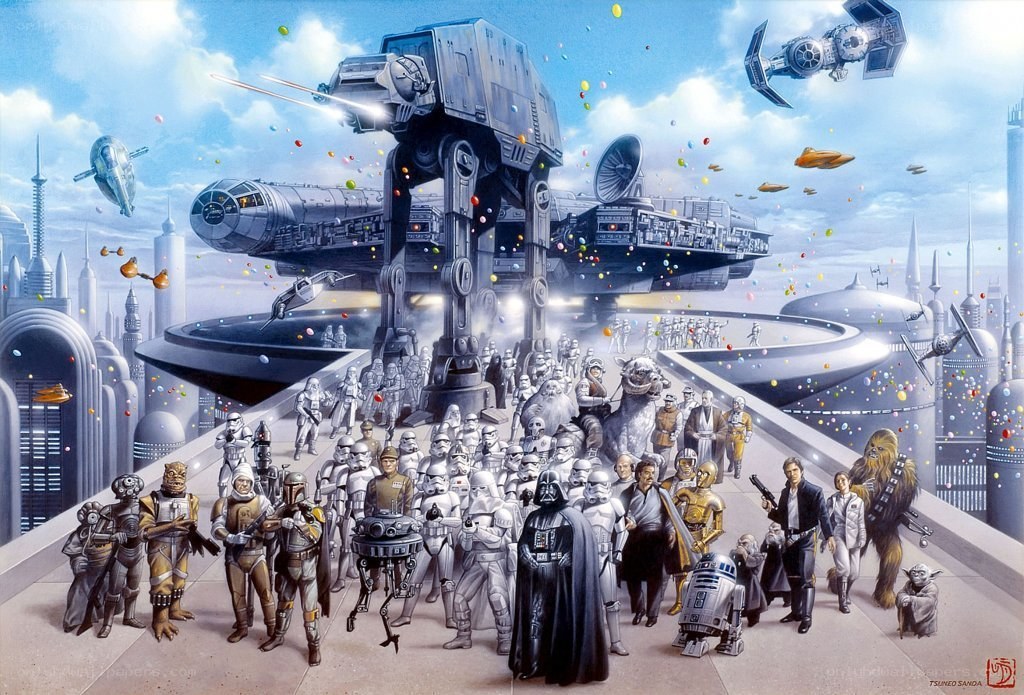 Star Wars character gathering