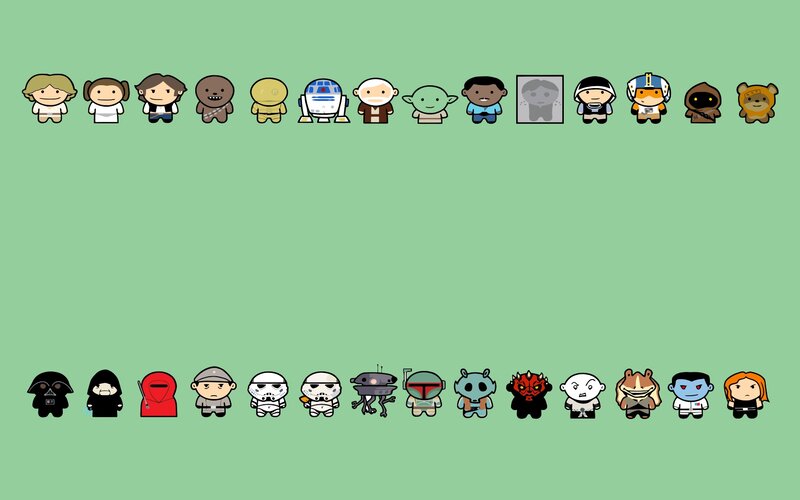 Star Wars character lineup