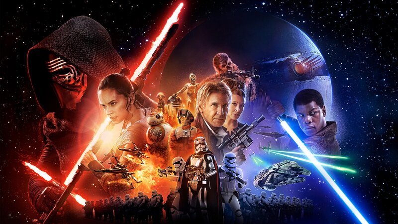Star Wars Characters and Ships — Black, Dramatic