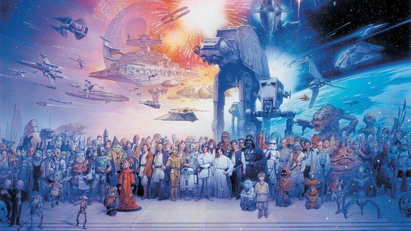Star Wars Characters and Ships — Blue