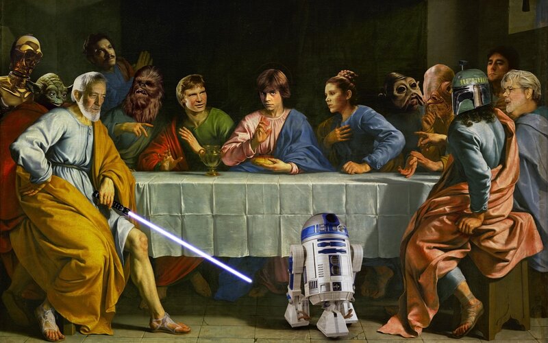 Star Wars Characters at Table — Blue