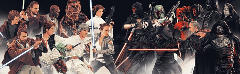 Star Wars Characters — Black, Dramatic, Illustration