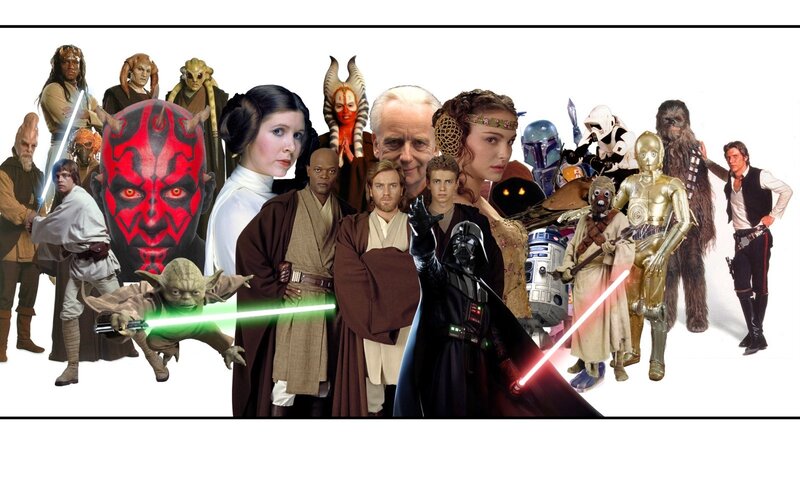 Star Wars characters collage