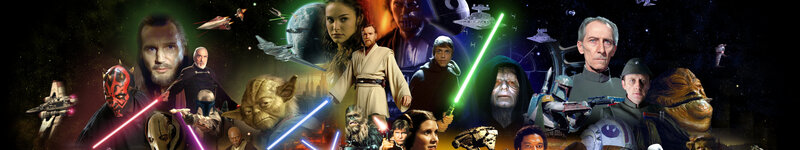 Star Wars Characters Collage — Green, Dramatic