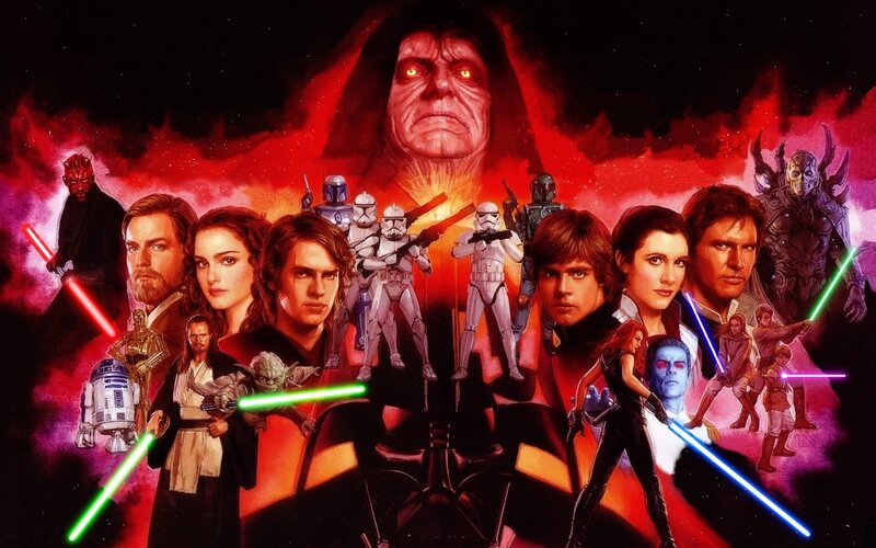 Star Wars Characters Collage — Red