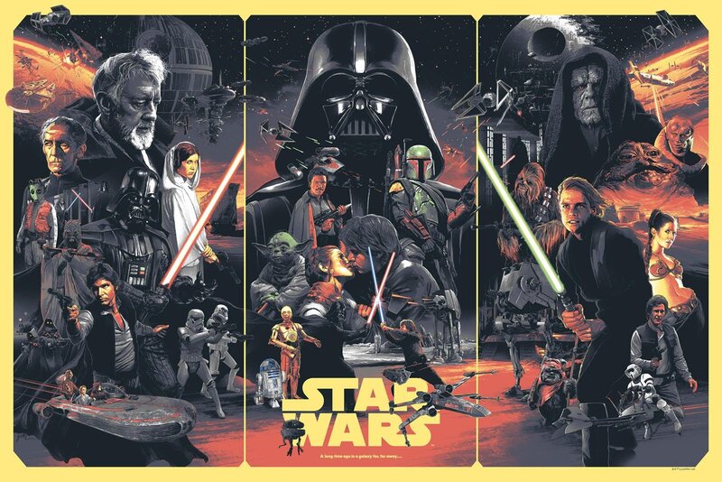 Star Wars Characters Collage — Yellow, Dramatic