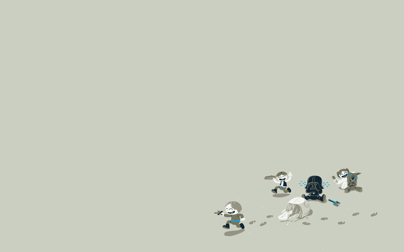Star Wars characters in a desert