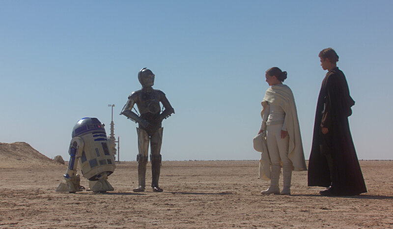 Star Wars characters in desert