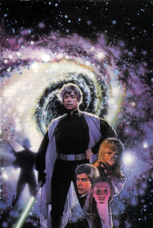 Star Wars characters in space