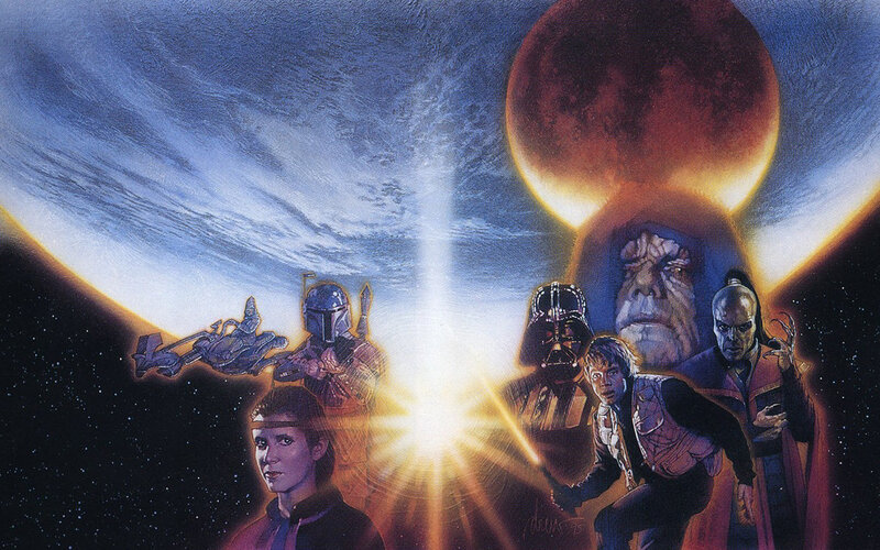Star Wars characters in space