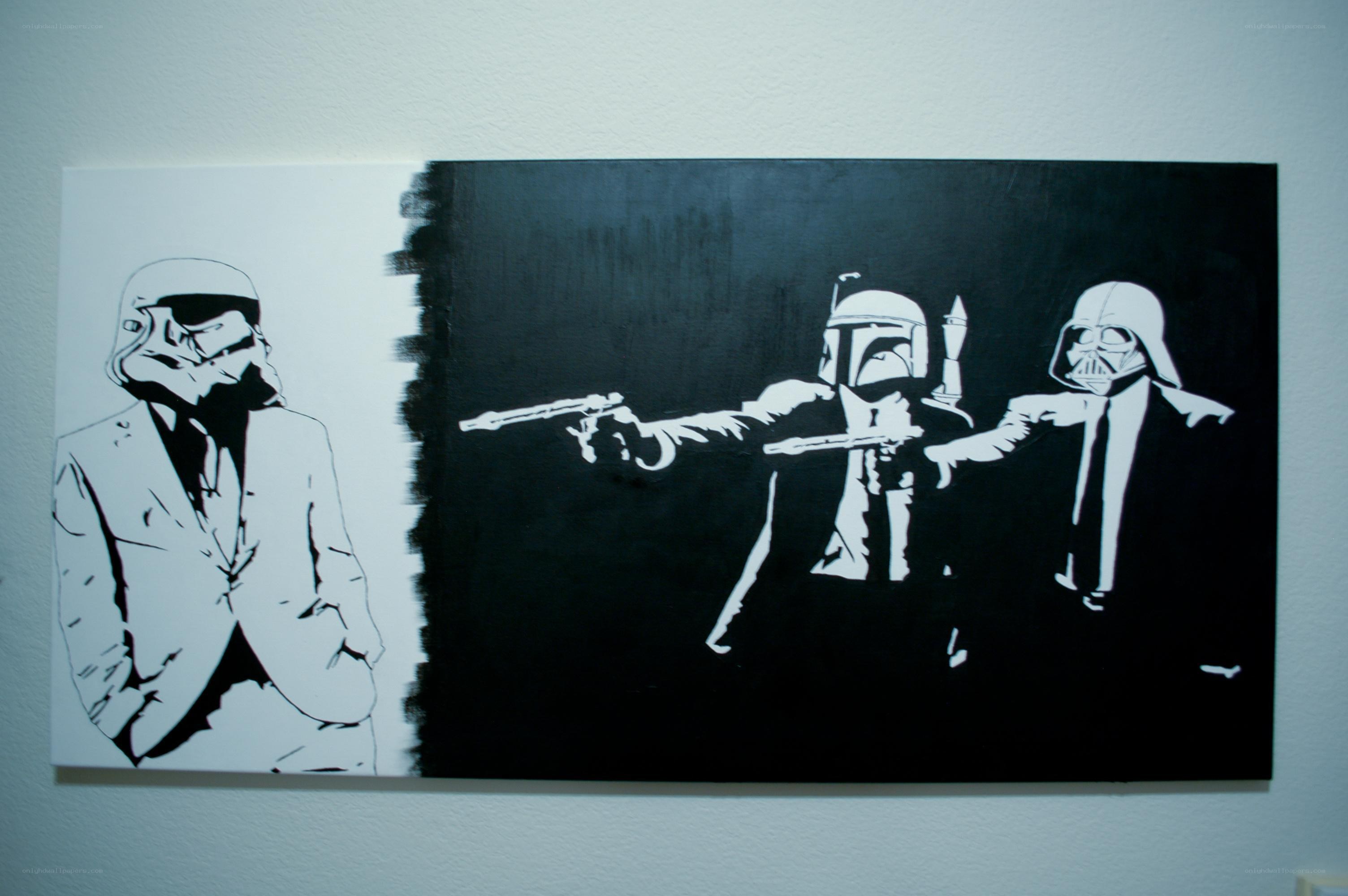 Star Wars characters in suits