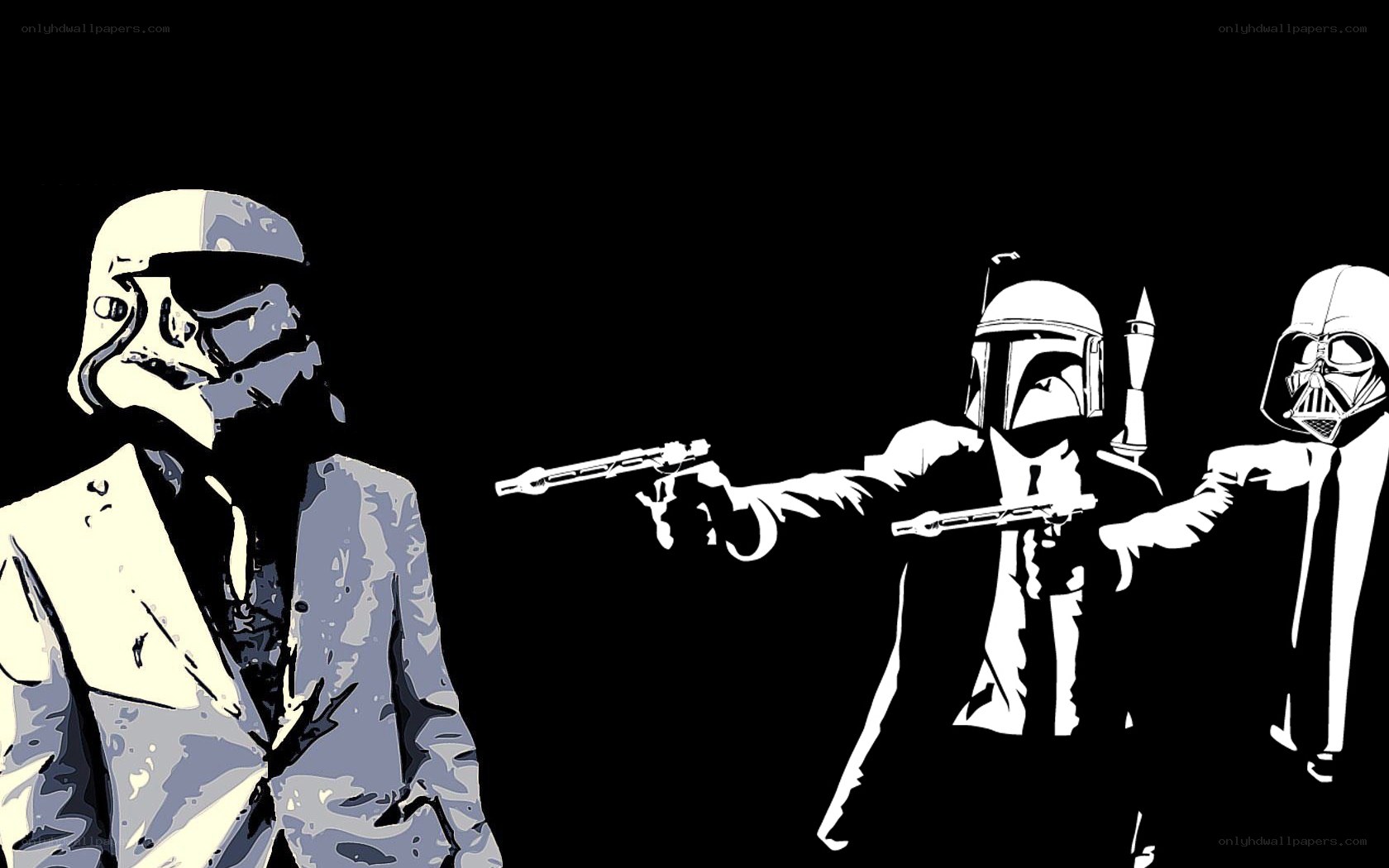 Star Wars characters in suits