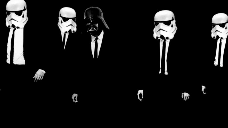 Star Wars characters in suits