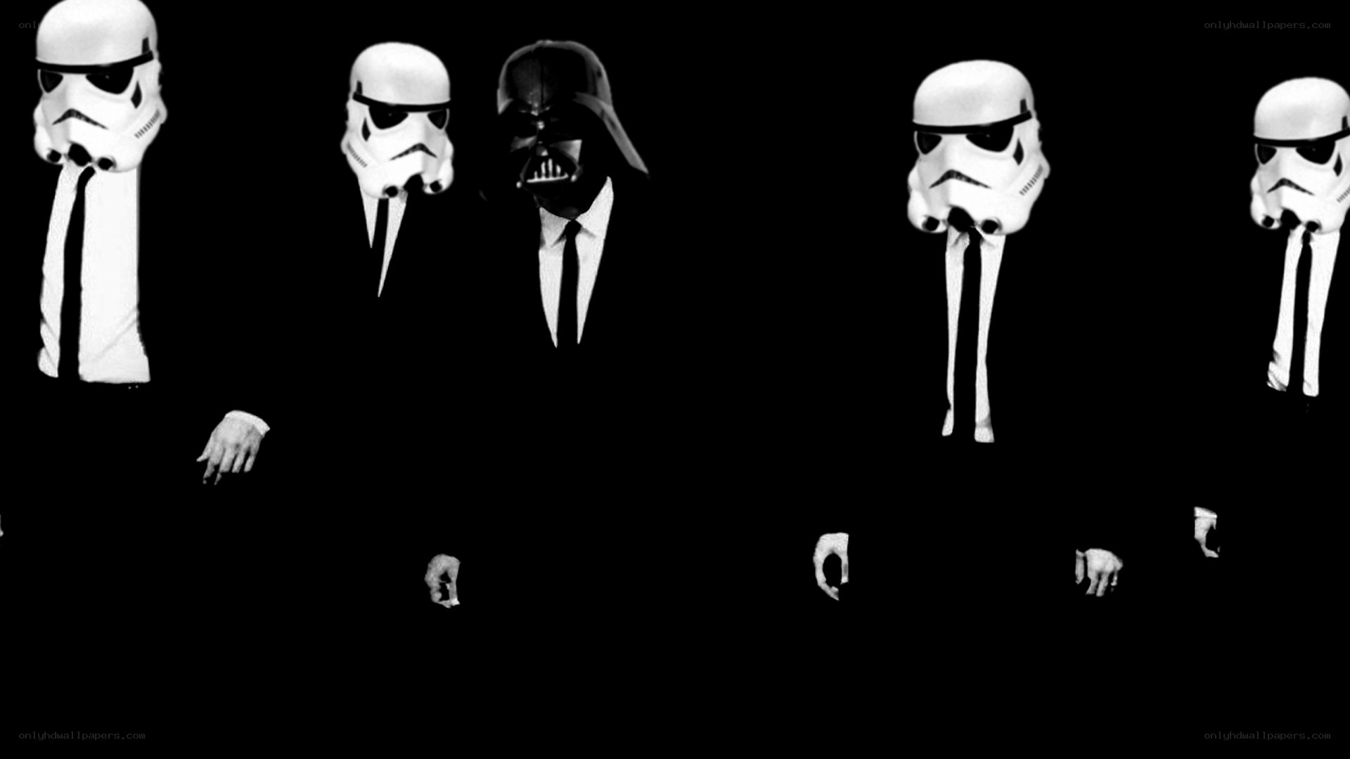 Star Wars characters in suits