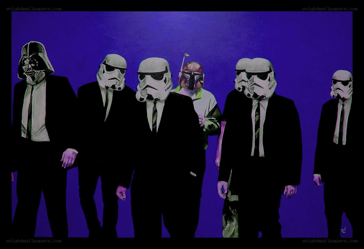 Star Wars characters in suits