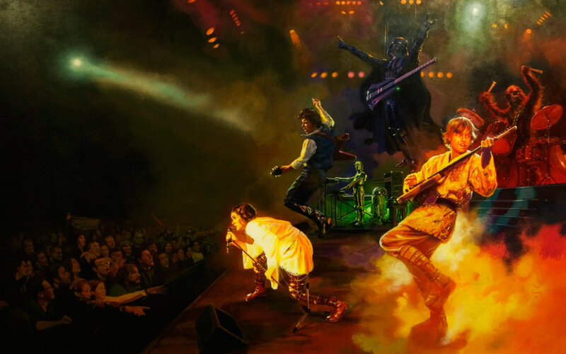 Star Wars Characters on Stage — Black