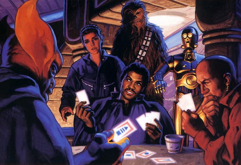 Star Wars characters playing cards