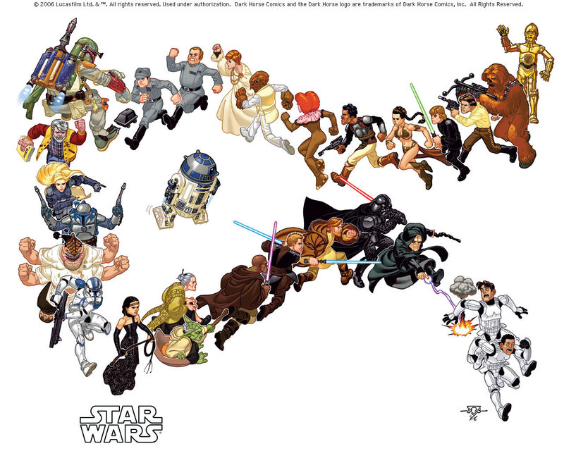 Star Wars Characters Running