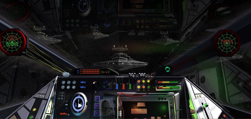 Star Wars cockpit view