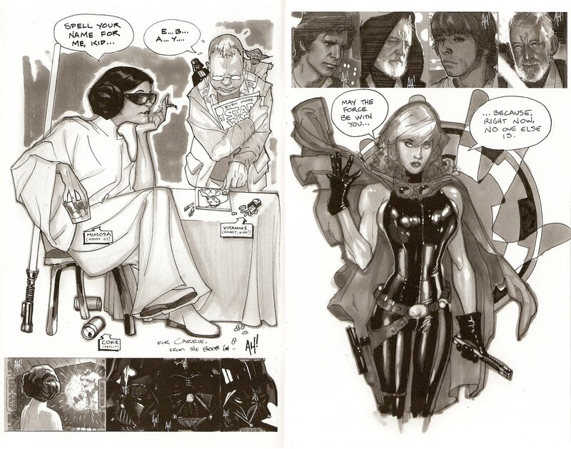 Star Wars comic art sketches