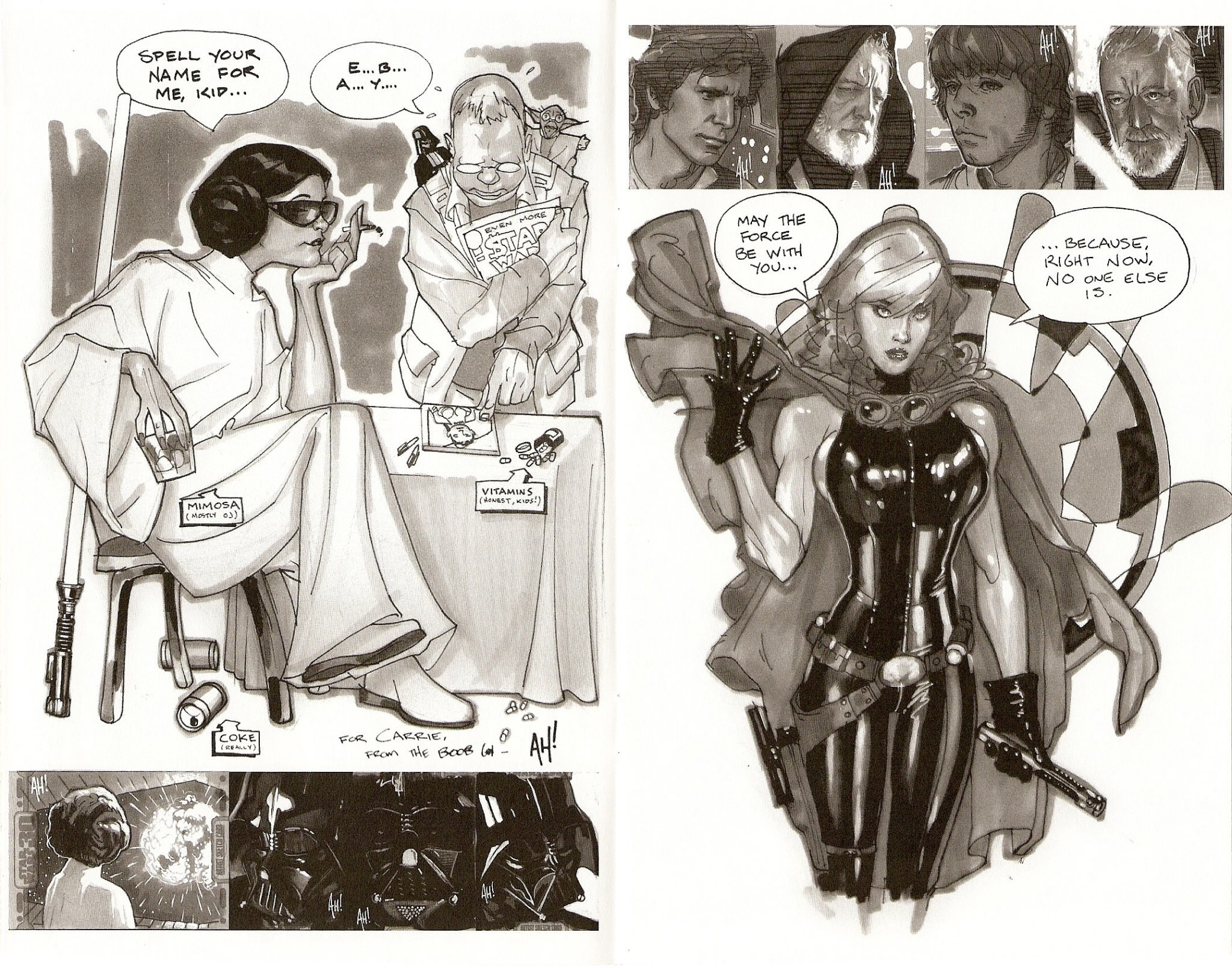 Star Wars comic art sketches