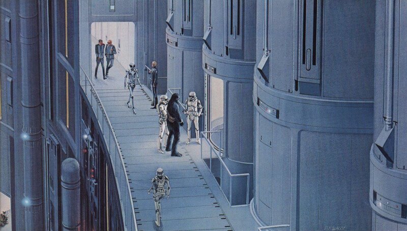 Star Wars concept art corridor