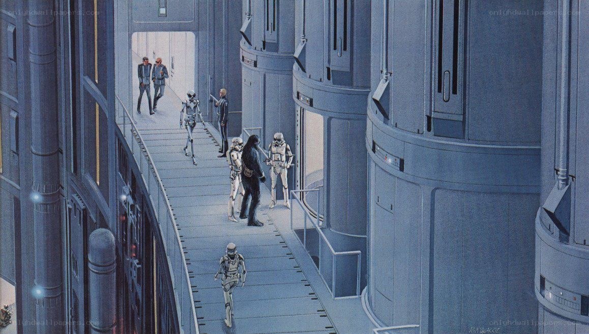 Star Wars concept art corridor