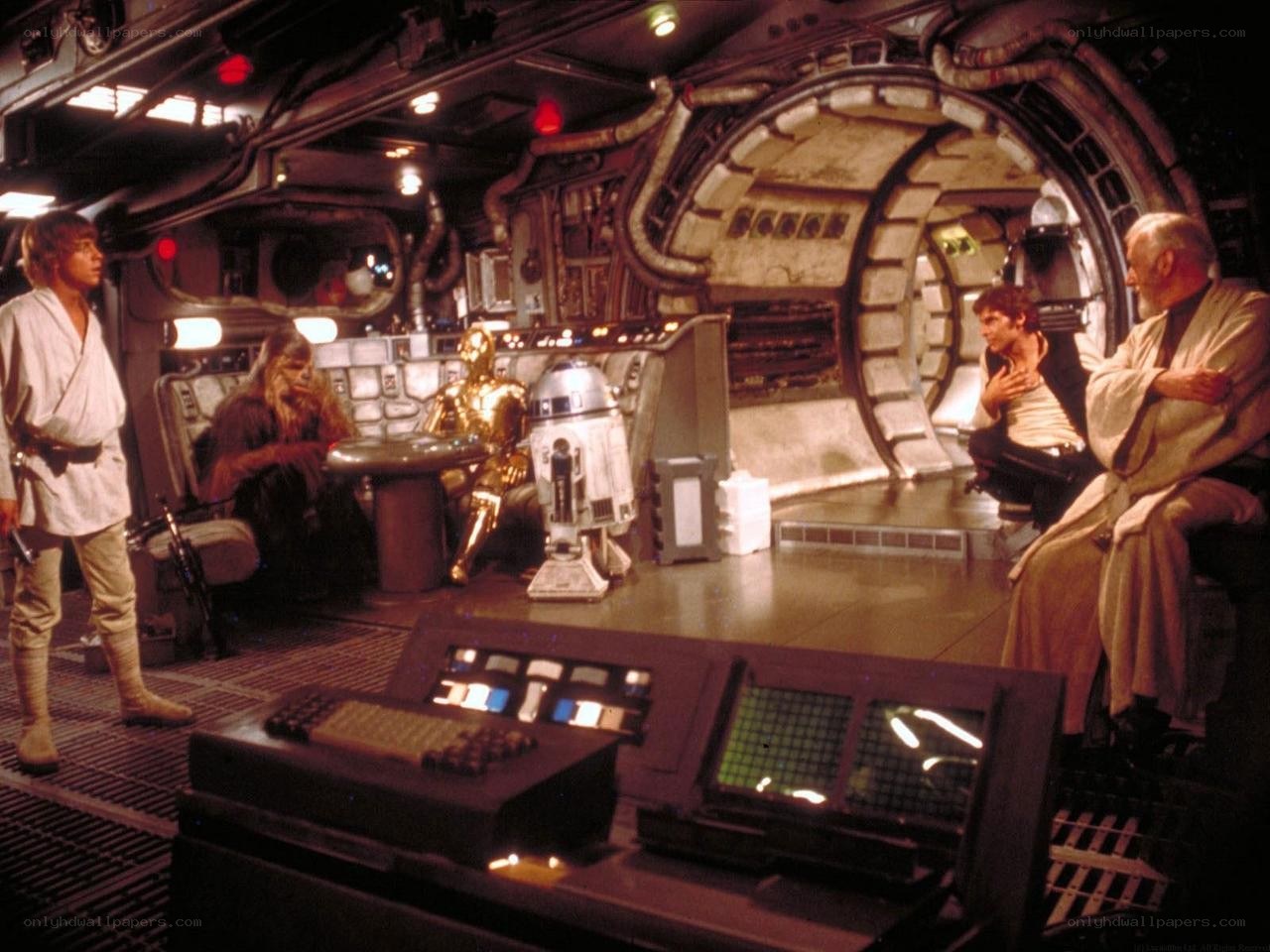 Star Wars crew in cockpit