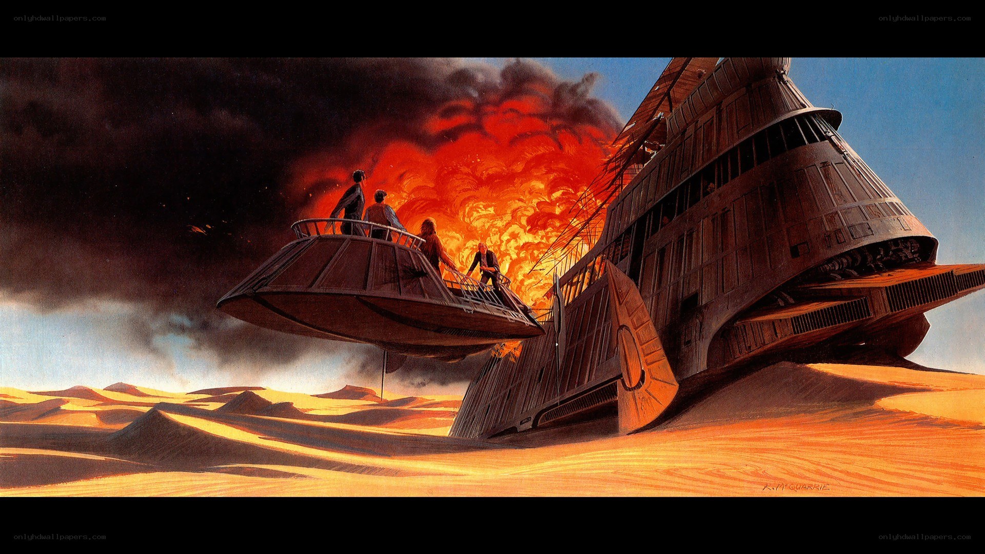 Star Wars desert crash scene