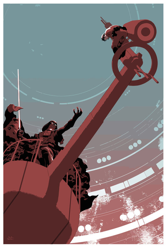 Star Wars duel on a cannon