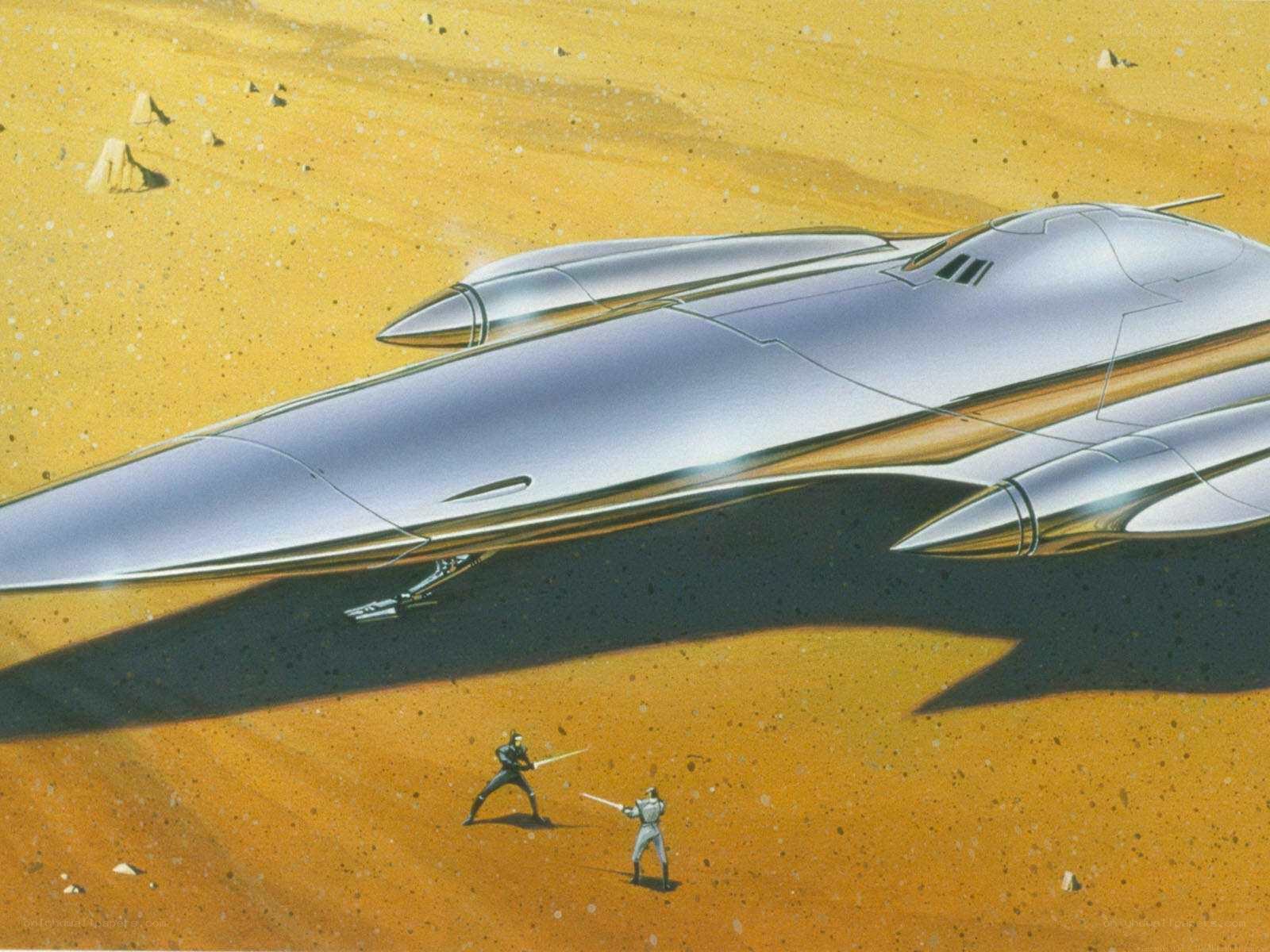 Star Wars duel on desert planet