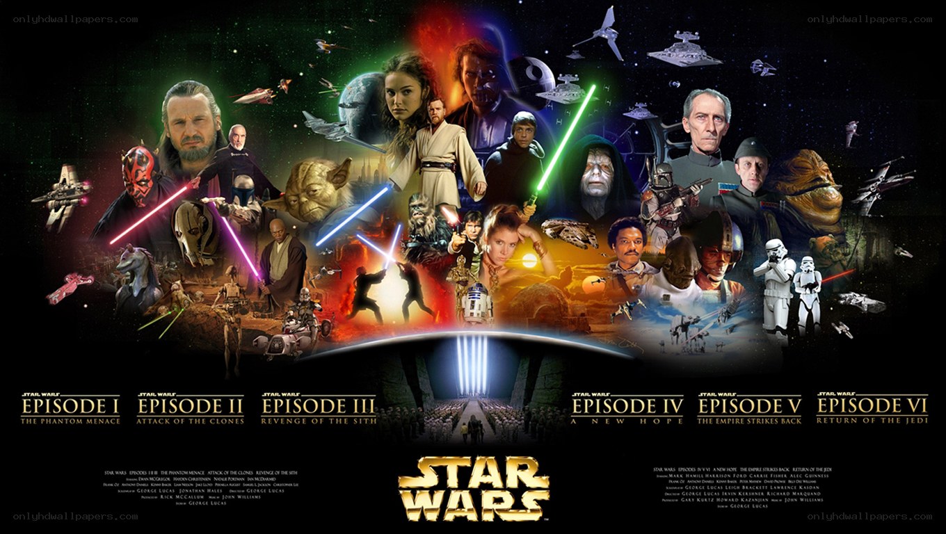 Star Wars Episode I-VI Collage